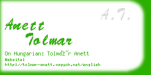 anett tolmar business card